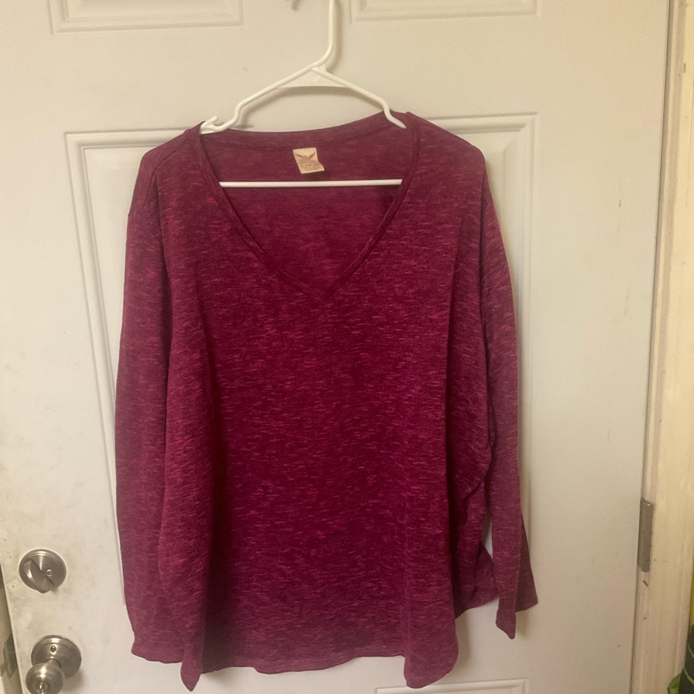 Faded Glory Woven Long Sleeve Blouse